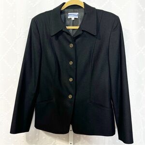 👀 282. PENDLETON | Vintage 100% Virgin Wool Black Blazer size 10